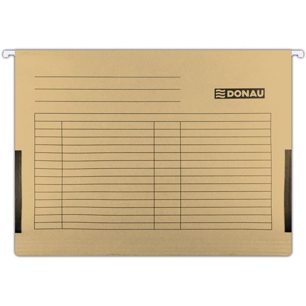 Závěsné desky s bočn. Donau - A4, 230 g/m2, hnědé