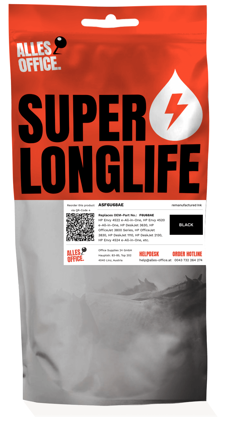 Superlonglife HP F6U68AE / 302XL Ink černý