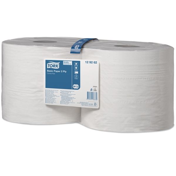 Papírové utěrky Tork Basic - W1/W2,2vrstvé, 2 role