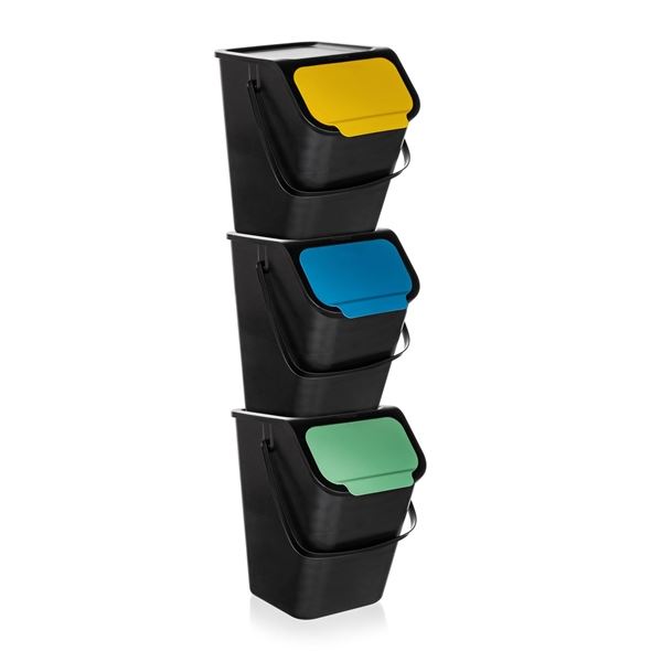 Odpadkové koše na tříděný odpad - 3 x 25 l