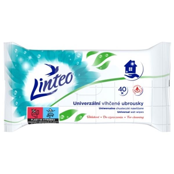 Univerzální vlhčené ubrousky Linteo, 40 ks