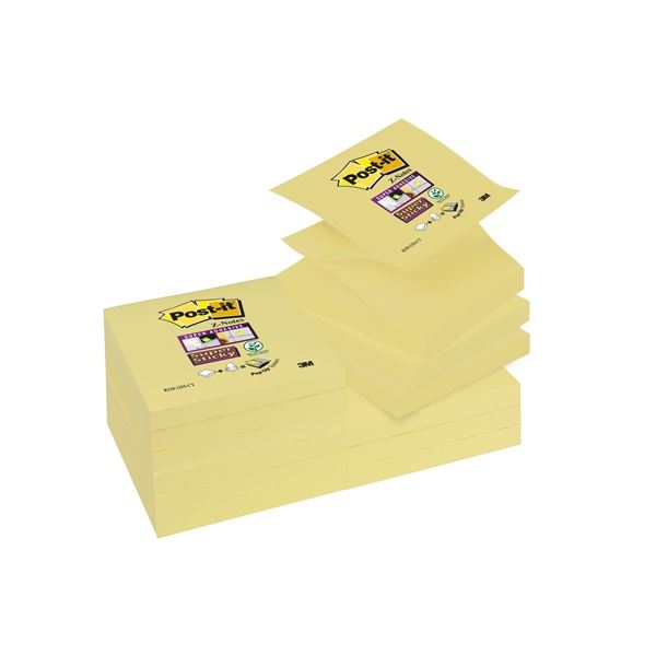 Z-bločky Post-it Super Sticky,76x76 mm,žluté,12 ks
