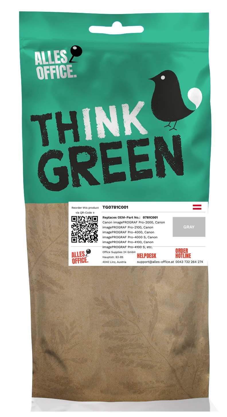 ThinkGreen Canon 0781C001 / PFI-1700GY Ink šedá