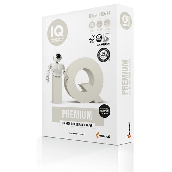 Papír IQ Premium, A4, 80g/m2, 500 listů