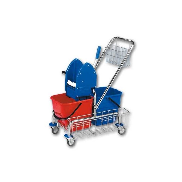 Úklidový vozík se 2 vědry a ždímačem