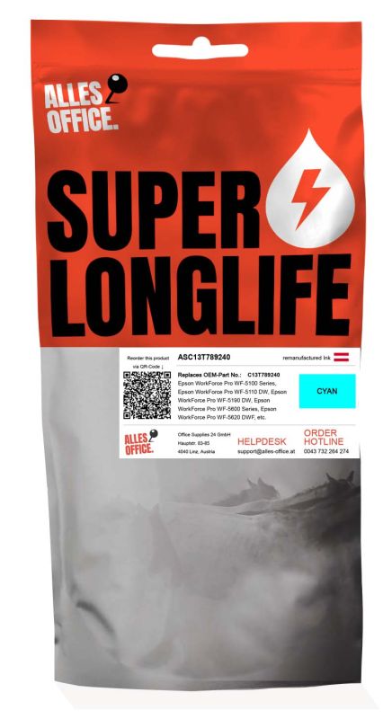 Superlonglife Epson C13T789240 / T7892 Ink azurová