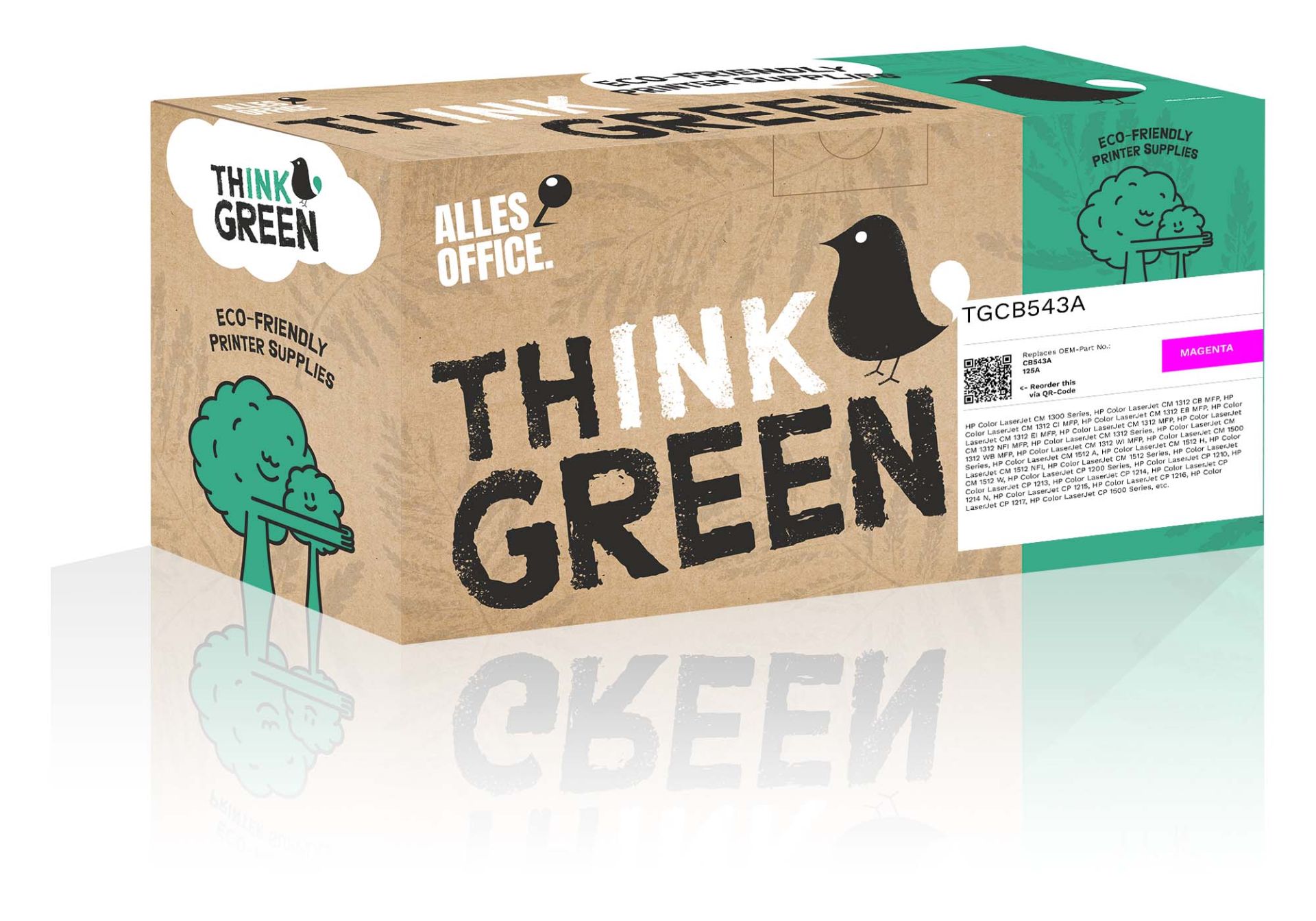 ThinkGreen HP CB543A / 125A Toner purpurová