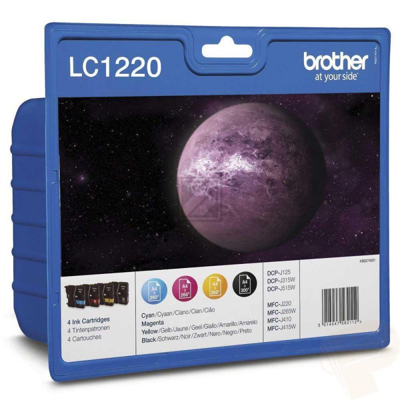 Original Brother LC-1220VALBP Tinte schwarz, cyan, magenta, gelb