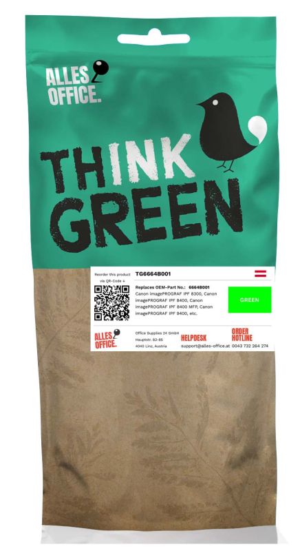 ThinkGreen Canon 6664B001 / PFI-306G Ink zelený