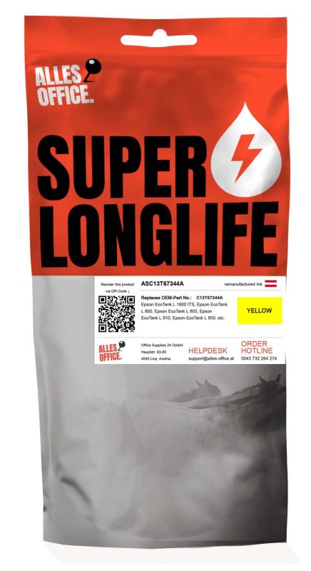 Superlonglife Epson C13T67344A / T6734 Ink žluť