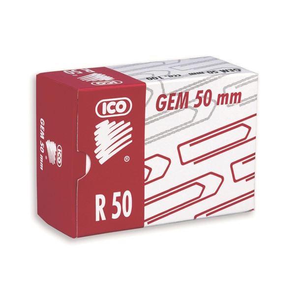 Kancelářské sponky ICO, měděné, 50 mm, 100 ks