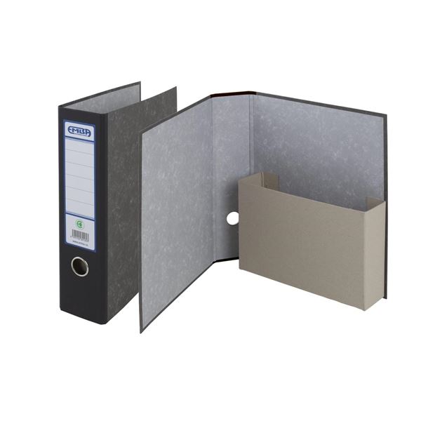 Archivační kapsový pořadač EMBA, A4, černý hřbet