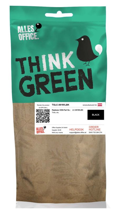 ThinkGreen Brother LC-3619XLBK / LC3619BK Ink černý