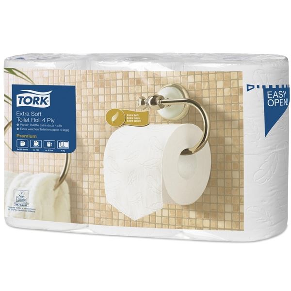 Toaletní papír Tork Premium - T4, 4vrstvý, 6 ks