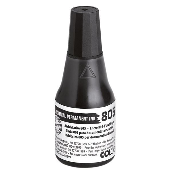 Razítková barva archivní, černá, 25 ml