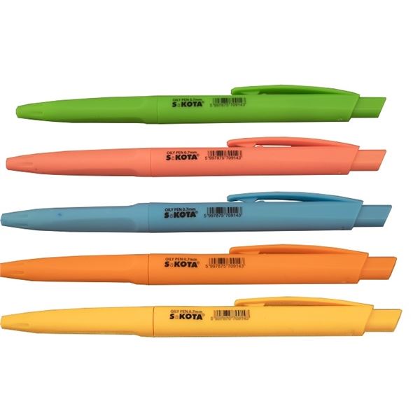 Kuličkové pero Sakota Oily Neon, mix barev