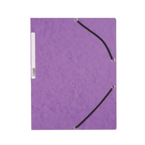 Desky s chlopn.a gumič. Q-Connect A4,fialové,10 ks