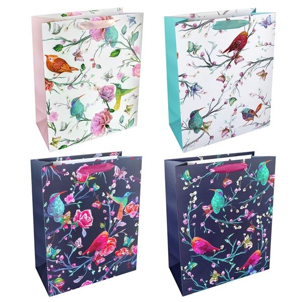 Dárková taška - 18 x 23 cm, ptáčci, 1 ks