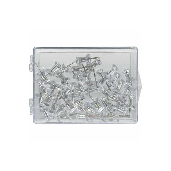 Nástěnkové připínáčky, transparentní, 100 ks