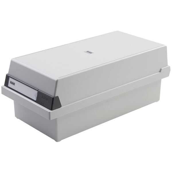 Kartotéka HAN A6,víko,177x140x360 mm,sv.šedá