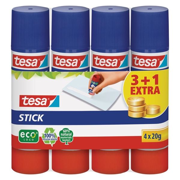Lepicí tyčinka Tesa EcoLogo, 20 g, 3+1 zdarma