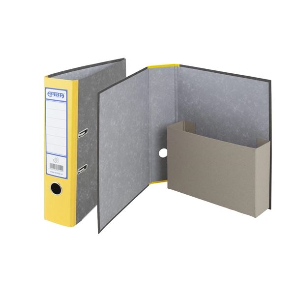 Arch.kaps.poř.Emba-A4,karton,7,5 cm,žlutý,mramor