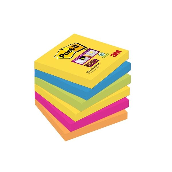 Bloček Post-it Sticky, 76 x 76 mm, Carnival, 6 ks