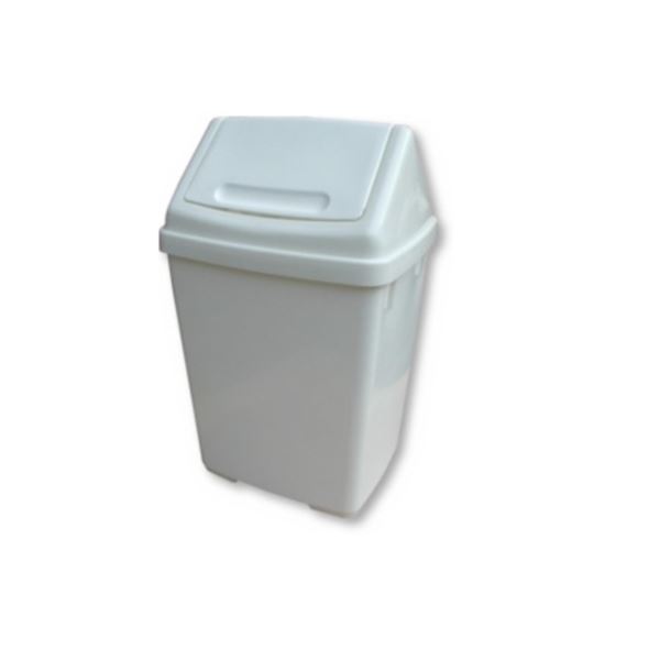 Výklopný odpadkový koš 15 l, bílý