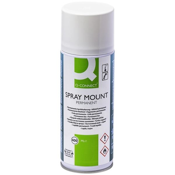 Lepidlo ve spreji Q-Connect permanentní, 400 ml