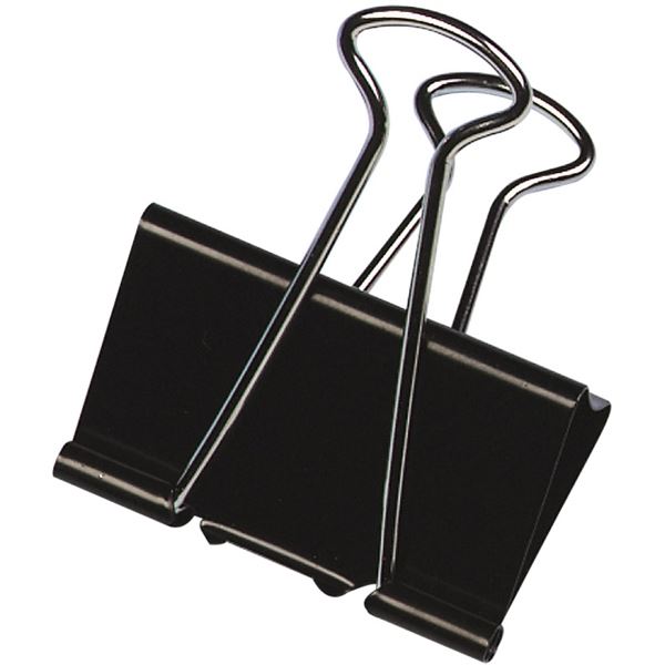 Kovové klipy Q-Connect, 42 mm, černé,10 ks