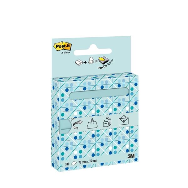 Z-bločky Post-it na cesty, 76 x 76 mm, mix barev