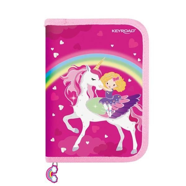 Penál KEYROAD 1 patro, 2 chlopně, 42 ks, jednorože